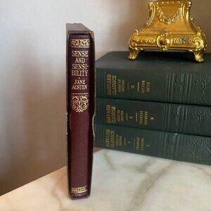 Antique 1907 SENSE AND SENSIBILITY by JANE AUSTEN Collins w/ Cover Book Gold